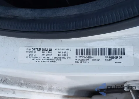 2012 Dodge Avenger Se from USA, damaged, VIN 1C3CDZAB4CN266008